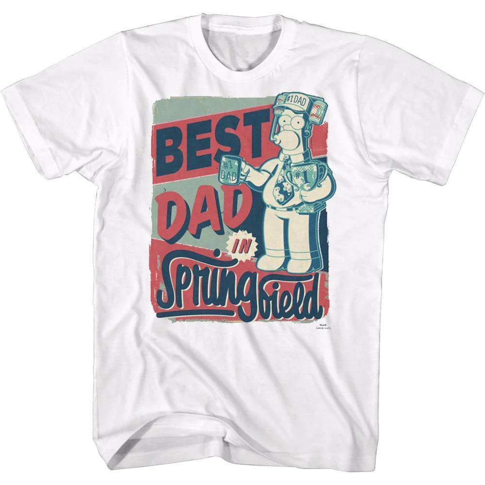 Best Dad In Springfield The Simpsons T Shirt Funny Cartoon Father Gift Tee 05